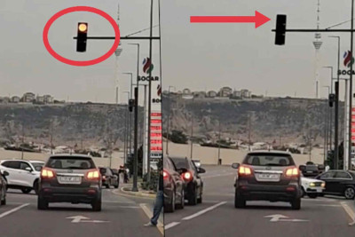 Bibiheybətdə nasaz işıqfor təmir olunub