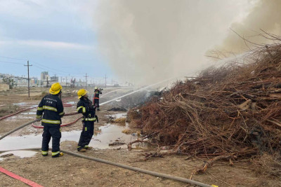 Dənizə yaxın ərazidə yanğın olub