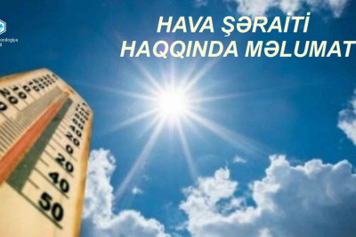 Bakıda 38 dərəcə isti olacaq