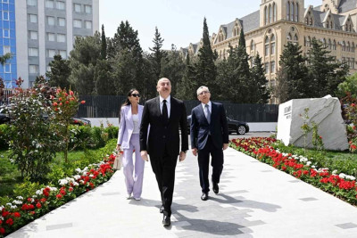 Prezident və birinci xanım Botanika İnstitutunu ziyarət ediblər