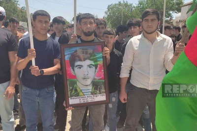 I Qarabağ müharibəsində itkin düşən şəxslə vida mərasimi keçirilib