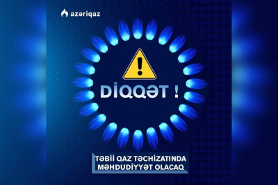 Xətai rayonunda qazın verilişi dayandırılıb