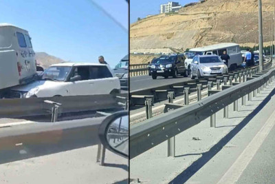 Kənar Dairəvi yolda 2 avtomobil toqquşub