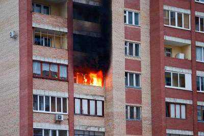 Yasamal rayonunda yaşayış binasında yanğın olub