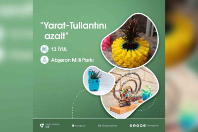 Abşeron Milli Parkında "Yarat – Tullantını azalt" əl işləri sərgisi təşkil olunub