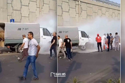 Qoyunları daşıyan avtomobil qəzaya uğrayıb – VİDEO