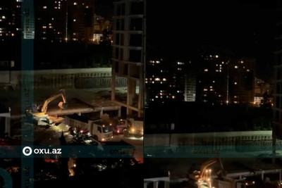 Bakı sakinləri mərkəzdə gecə saatlarında tikinti aparılmasından narazıdırlar