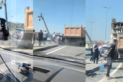 “Sea Breeze”in qarşısında qəza olub - VİDEO