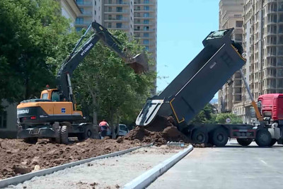 Cavanşir körpüsünün yerində yolun tikintisi başa çatdırılır
