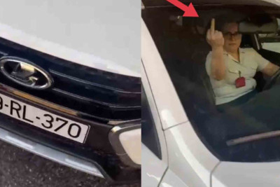 Bakıda qəza törədən qadın hadisə yerindən yayınıb - VİDEO