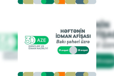 Gənclər və İdman Nazirliyi həftəlik idman tədbirlərin siyahısı tətbiq edib