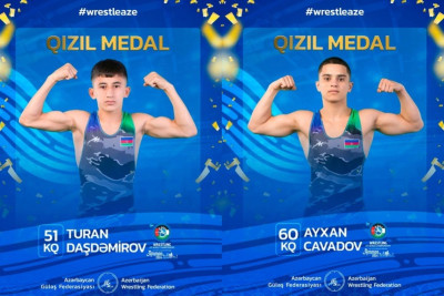 Gənc güləşçilər dünya çempionu olublar