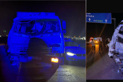 Ələtdə yük maşını və mikroavtobus toqquşub