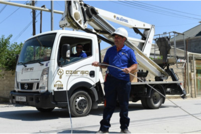 Xəzər rayonunda elektrik infrastrukturu yenilənir