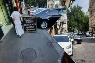 Şəhərin mərkəzində qanunsuz parkinq : Səki də zəbt edilib