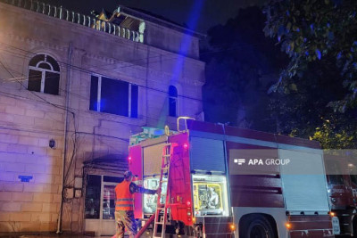 Bakıda iaşə obyektində yanğın baş verib - YENİLƏNİB