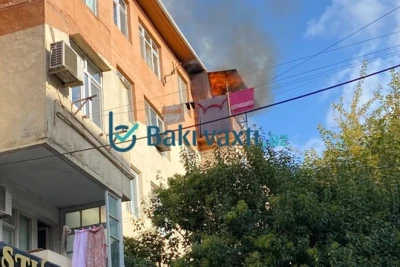 Paytaxtda yaşayış binasında baş verən yanğın söndürülüb - YENİLƏNİB