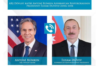 ABŞ Dövlət katibi Antoni Blinken Azərbaycan Respublikasının Prezidenti İlham Əliyevə zəng edib