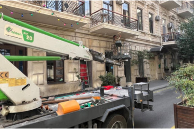 Nəsimidə binaların fasadları təmir olunur