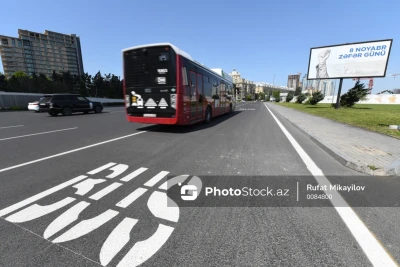 Bakıda 200 metrlik avtobus zolağı ləğv edildi