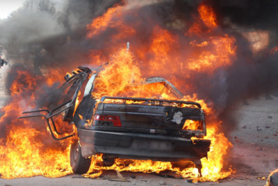 Bakıda 3 avtomobil yandı