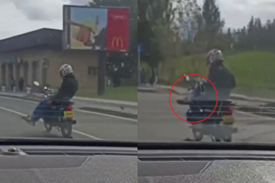 Magistral yolda ölüm saçan motosikletçi - Yol polisi hərəkətə keçdi