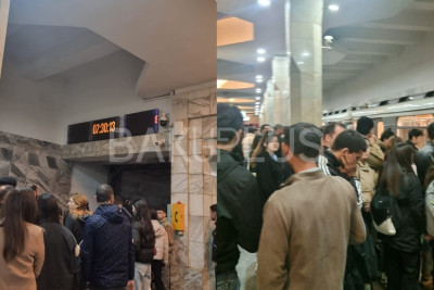 Bakı metrosunda problem yarandı - RƏSMİ - FOTO