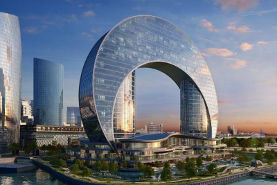 "Crescent Mall"da nəhəng su şousu izləyiciləri heyran etdi - VİDEO