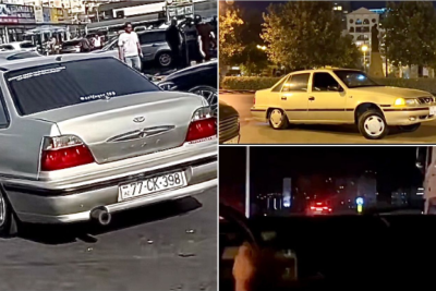 Paytaxtda qayda pozan sürücü ölümdən son anda xilas oldu - VİDEO