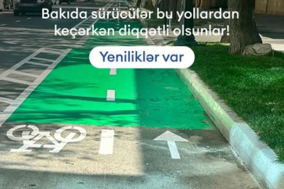 Bakıdakı velosiped yollarının yeni ünvanları açıqlanıb