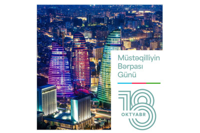 Mehriban Əliyeva Müstəqilliyin Bərpası Günü ilə bağlı paylaşım edib