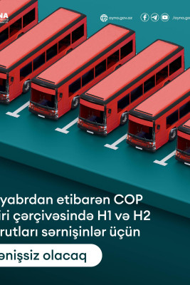 Bakıda pulsuz avtobuslar işləyəcək