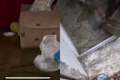 Bakıda dərzi sexini su basdı - Haradan axdığı məlum deyil - VİDEO 