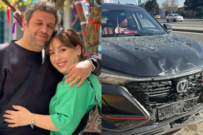 Bloqer Xatirə qəza keçirdi - FOTO 