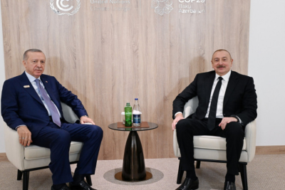 İlham Əliyev Ərdoğanla görüşüb