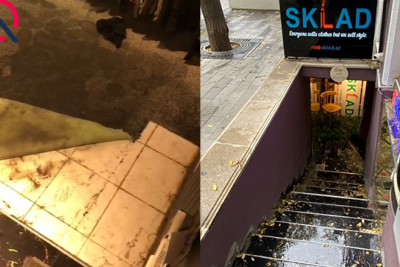 “Malakan bağı”nın yanındakı mağazanı kanalizasiya suyu basıb - VİDEO