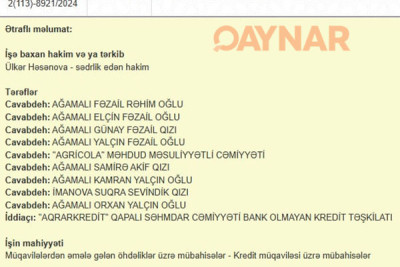 Fəzail Ağamalı, deputat qızı və oğlanları məhkəməyə verildi