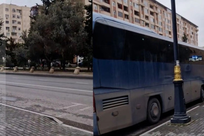 Çəkisi 9 tondan yuxarı avtobuslar parkinqdə dayana bilməz? - VİDEO
