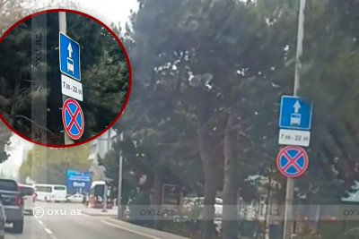 Sürücülərin NƏZƏRİNƏ: Xüsusi avtobus zolaqlarından birində hərəkət vaxtı dəyişdi - VİDEO