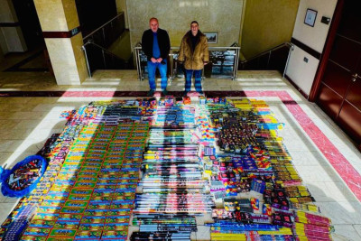 “Sədərək” ticarət mərkəzində 20 minə yaxın pirotexniki vasitə aşkarlandı - VİDEO 