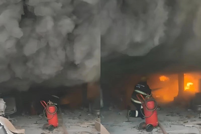 Zabratda yanacaqdoldurma məntəqəsinin ərazisində yanğın olub