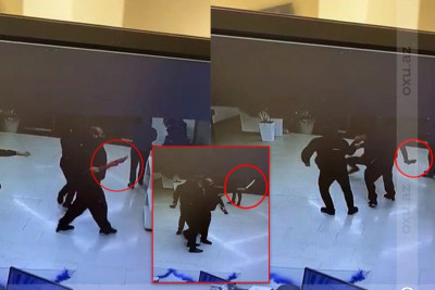 Bakıda xəncərlə mühafizəçiyə hücum edən şəxs SAXLANILDI - VİDEO + YENİLƏNİB