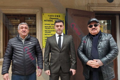 Ağadadaş Ağayev balta atdığı mühafizəçi ilə barışdı - FOTO
