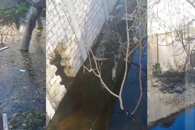 Mərdəkanda yağış və qrunt suları sakinləri xəstə salıb - ŞİKAYƏT + VİDEO 