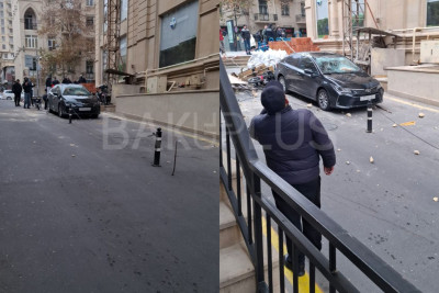 20 min dollarlıq maşının “başına daş düşdü” - VİDEO