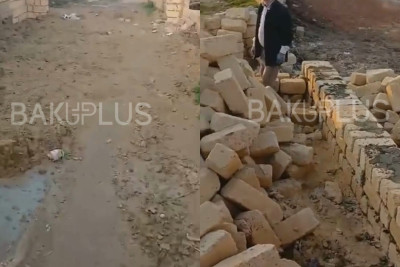 Yolu bağlayıb divar hördülər – Məhəmmədli sakinləri problem burulğanında + VİDEO