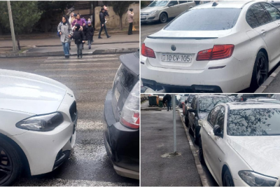 Bu məktəbin qarşısında piyada keçidi parkinqə çevrilib: Şagirdlər təhlükədədir - FOTO