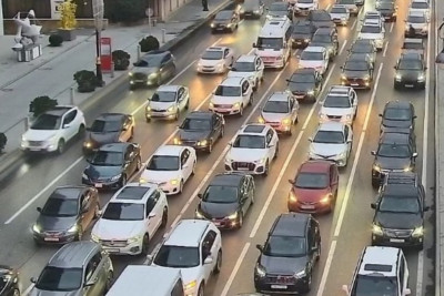 Bakının bu yollarında tıxac var - SİYAHI