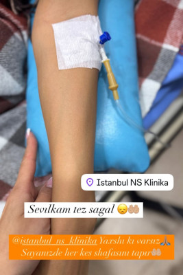 Əkiz bacılardan biri xəstəxanaya yerləşdirildi - FOTO 