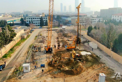 Bakıda yeni yolun inşasına start verildi - FOTO/VİDEO